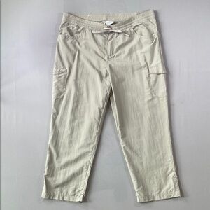Columbia Light Tan Drawstring Outdoor Hiking Pants Lightweight Size XL